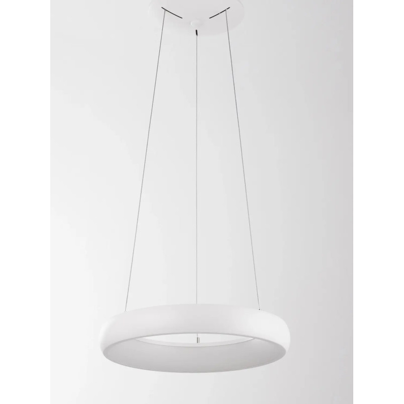 Lampa wisząca okrągła ring - ściemniacz triac Calda 41cm LED 3000K biała