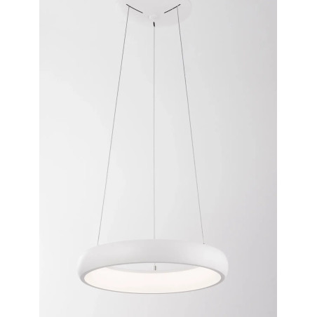 Lampa wisząca okrągła ring - ściemniacz triac Calda 41cm LED 3000K biała