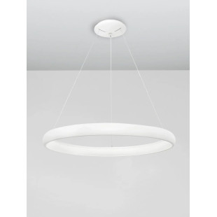 Lampa wisząca okrągła ring - ściemniacz triac Calda 61cm LED 3000K biała