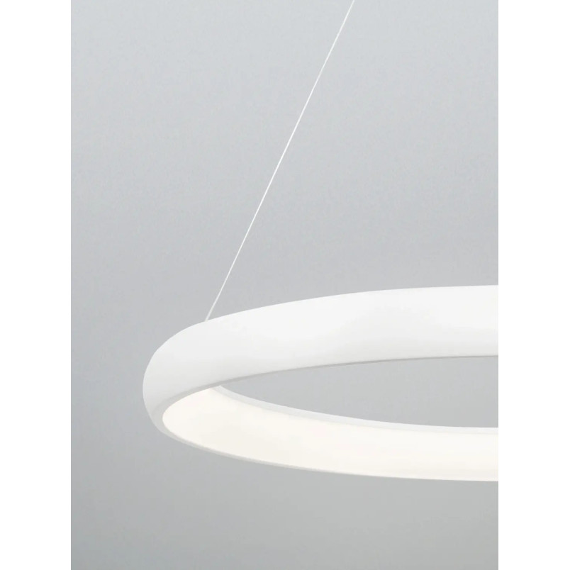 Lampa wisząca okrągła ring - ściemniacz triac Calda 61cm LED 3000K biała