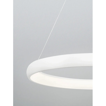 Lampa wisząca okrągła ring - ściemniacz triac Calda 61cm LED 3000K biała