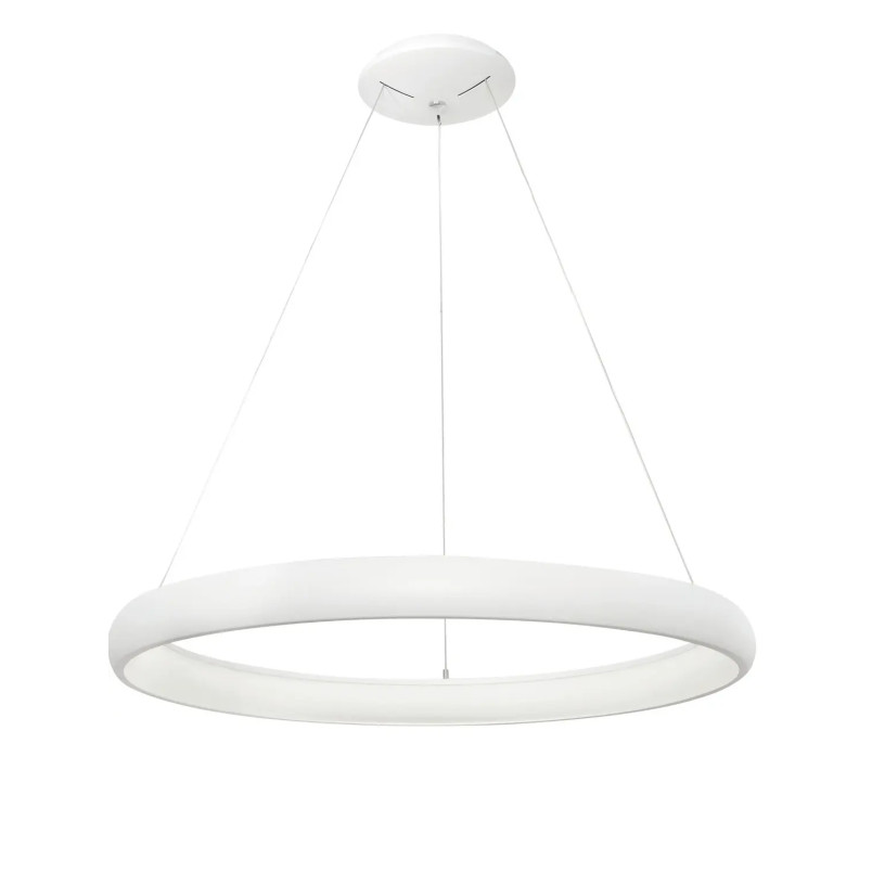Lampa wisząca okrągła ring - ściemniacz triac Calda 81cm LED 3000K biała