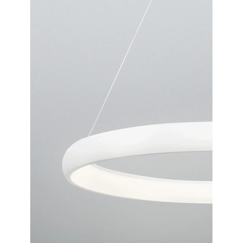 Lampa wisząca okrągła ring - ściemniacz triac Calda 81cm LED 3000K biała