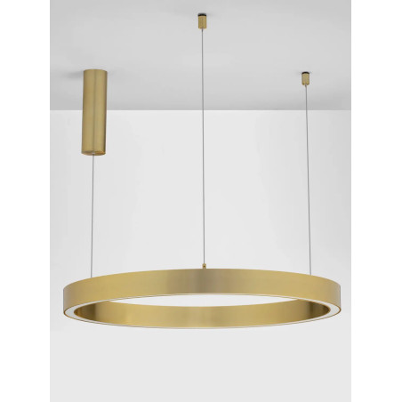Lampa wisząca ring ze ściemniaczem triac Fonnta 80cm LED 3000K złoty mosiądz