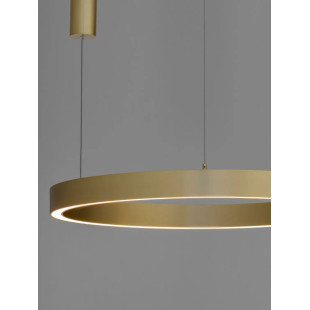 Lampa wisząca ring ze ściemniaczem triac Fonnta 80cm LED 3000K złoty mosiądz