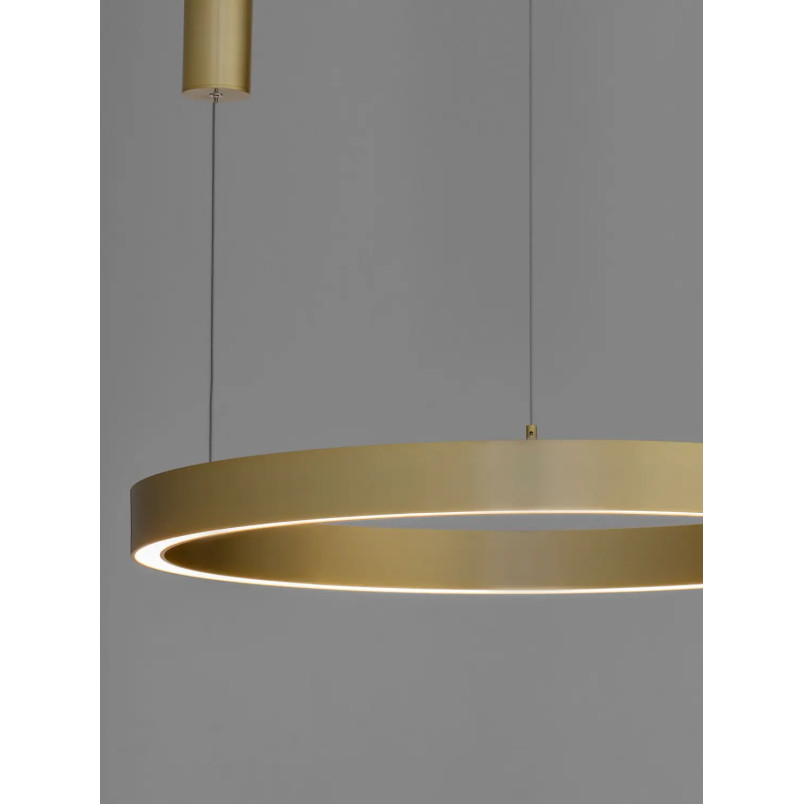 Lampa wisząca ring ze ściemniaczem triac Fonnta 80cm LED 3000K złoty mosiądz