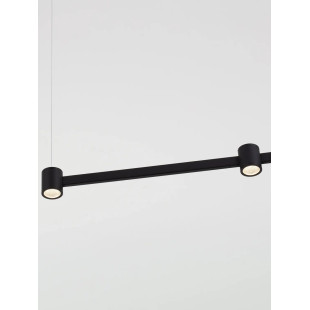 Lampa wisząca podłużna z 3 punktami światła i ściemniaczem triac Perosa 80cm LED 3000K czarna