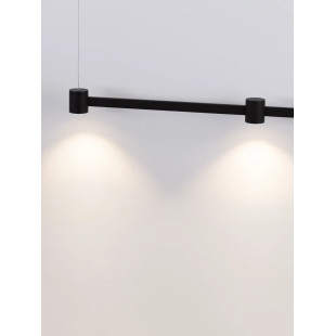 Lampa wisząca podłużna z 3 punktami światła i ściemniaczem triac Perosa 80cm LED 3000K czarna