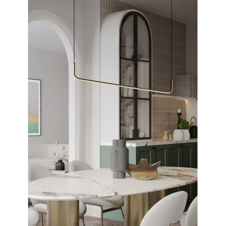 Lampa wisząca liniowa minimalistyczna Chiaro 150cm LED 3200K czarna