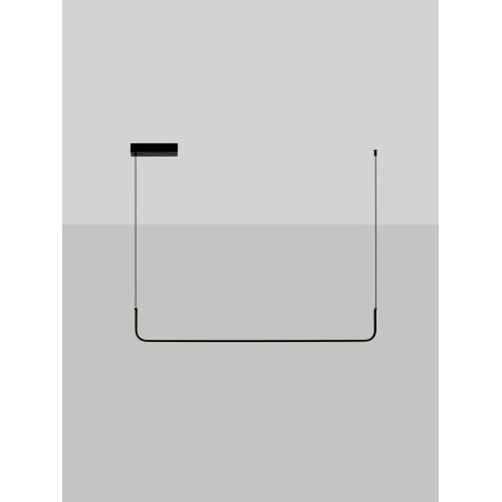 Lampa wisząca liniowa minimalistyczna Chiaro 150cm LED 3200K czarna