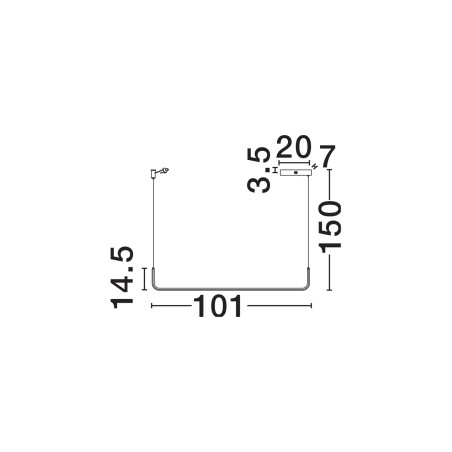 Lampa wisząca liniowa minimalistyczna Chiaro 150cm LED 3200K czarna
