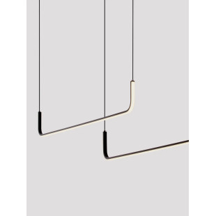 Lampa wisząca liniowa ściemniana Chiaro II 165cm LED 3200K czarna