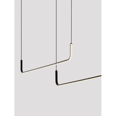 Lampa wisząca liniowa ściemniana Chiaro II 165cm LED 3200K czarna