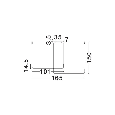 Lampa wisząca liniowa ściemniana Chiaro II 165cm LED 3200K czarna
