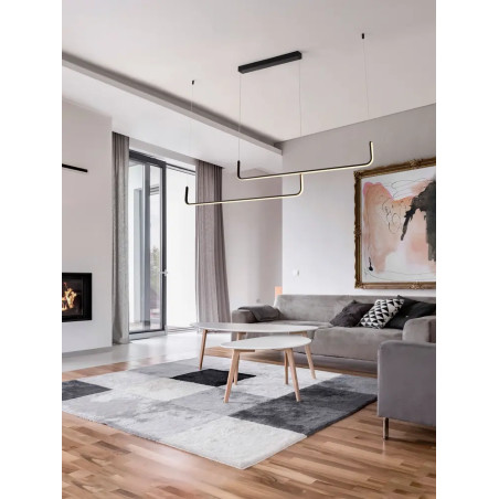Lampa wisząca liniowa ściemniana Chiaro II 150cm LED 3200K czarna