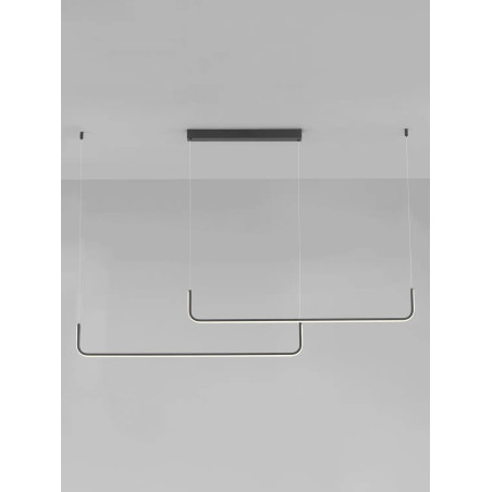 Lampa wisząca liniowa ściemniana Chiaro II 150cm LED 3200K czarna