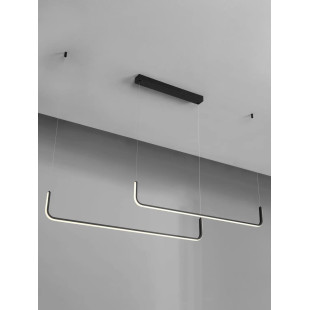 Lampa wisząca liniowa ściemniana Chiaro II 150cm LED 3200K czarna