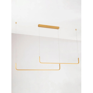Lampa wisząca liniowa ściemniana Chiaro II 150cm LED 3200K szczotkowane złoto