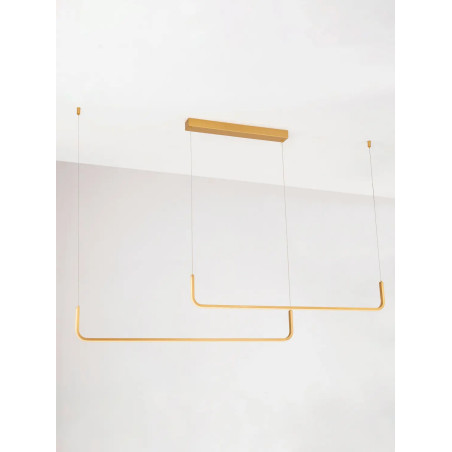 Lampa wisząca liniowa ściemniana Chiaro II 150cm LED 3200K szczotkowane złoto