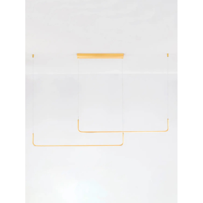 Lampa wisząca liniowa ściemniana Chiaro II 150cm LED 3200K szczotkowane złoto