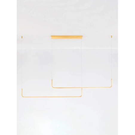 Lampa wisząca liniowa ściemniana Chiaro II 150cm LED 3200K szczotkowane złoto