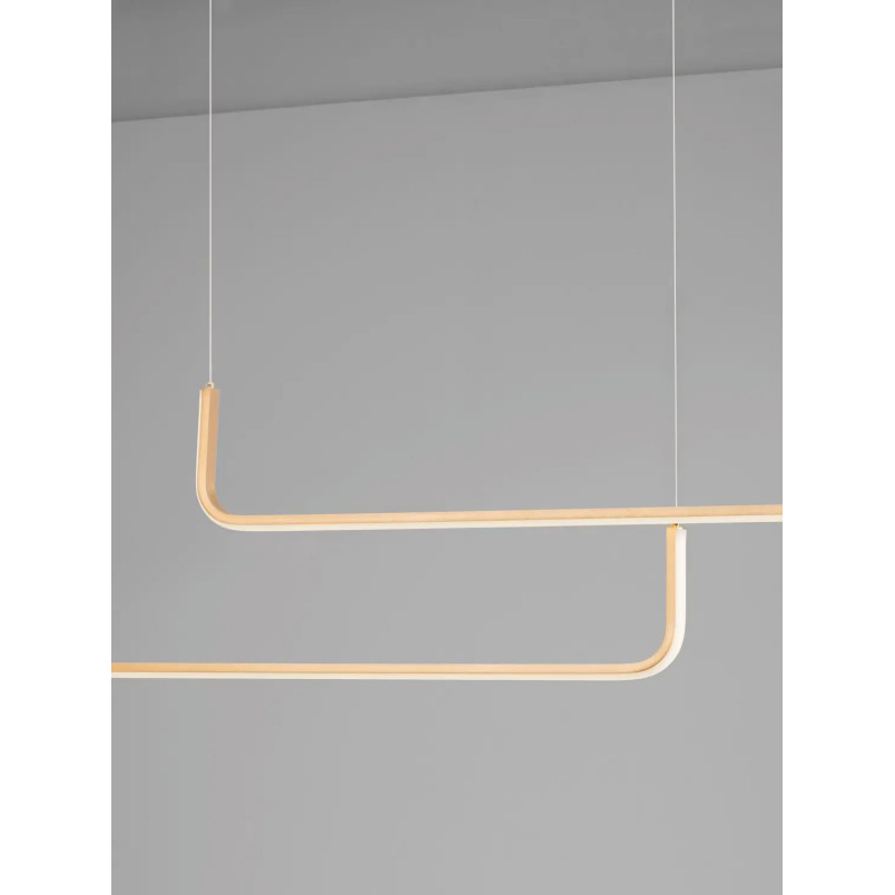 Lampa wisząca liniowa ściemniana Chiaro II 150cm LED 3200K szczotkowane złoto