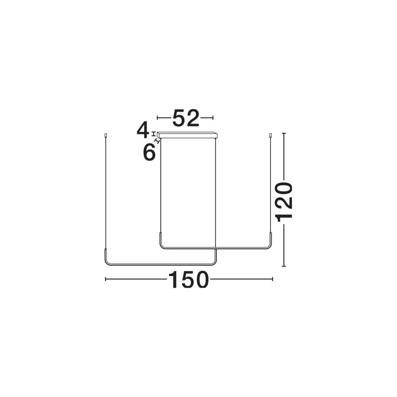 Lampa wisząca liniowa ściemniana Chiaro II 150cm LED 3200K szczotkowane złoto