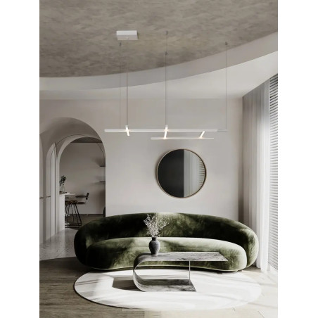 Lampa wisząca nowoczesna ze ściemniaczem triac Terzzo 102cm LED3000K biała