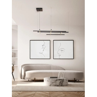 Lampa wisząca nowoczesna ze ściemniaczem triac Terzzo 102cm LED3000K czarna