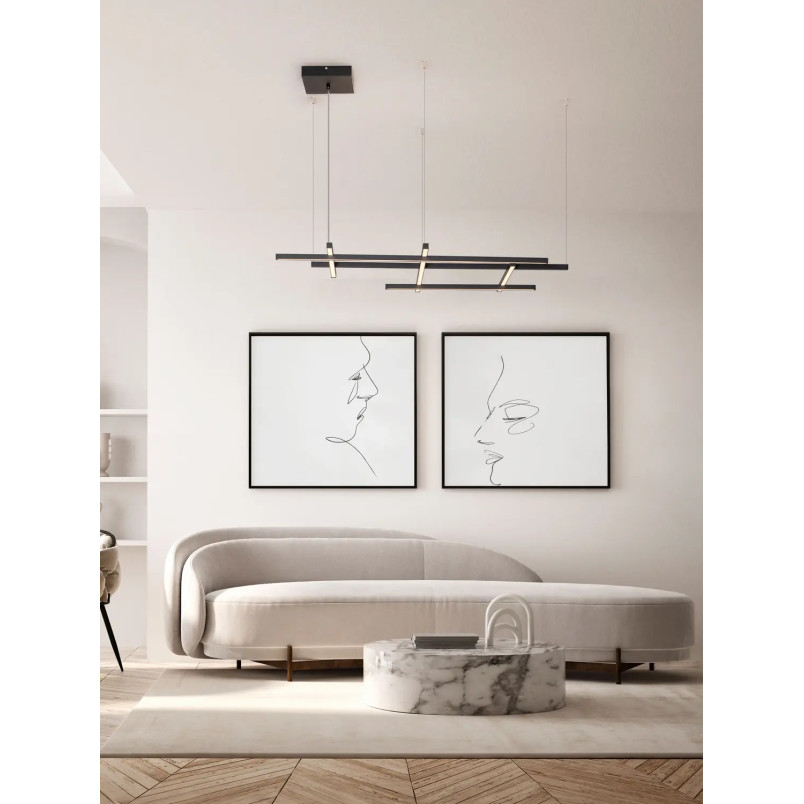 Lampa wisząca nowoczesna ze ściemniaczem triac Terzzo 102cm LED3000K czarna