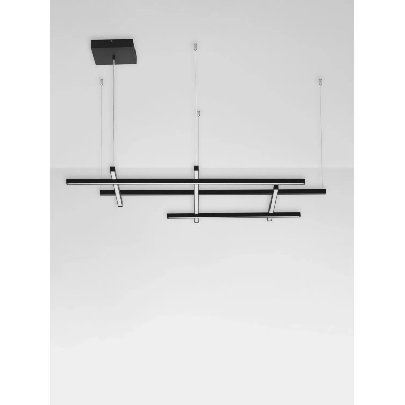 Lampa wisząca nowoczesna ze ściemniaczem triac Terzzo 102cm LED3000K czarna