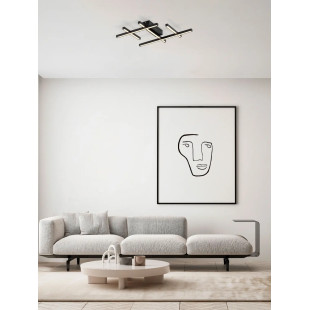 Plafon nowoczesny ze ściemniaczem triac Terzzo 58cm LED 3000K czarny