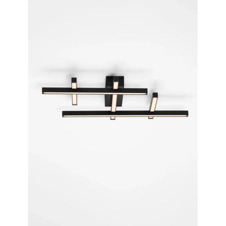Plafon nowoczesny ze ściemniaczem triac Terzzo 58cm LED 3000K czarny