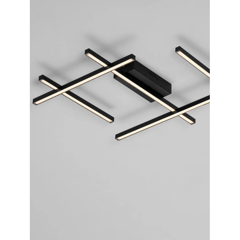 Plafon nowoczesny ze ściemniaczem triac Terzzo 80cm LED 3000K czarny