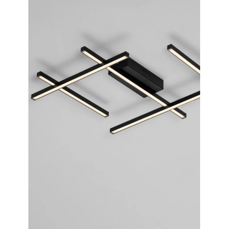 Plafon nowoczesny ze ściemniaczem triac Terzzo 80cm LED 3000K czarny