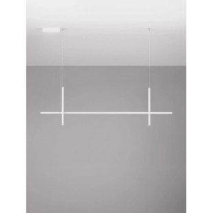 Lampa wisząca podłużna minimalistyczna Enzano 152cm LED 3000K biała