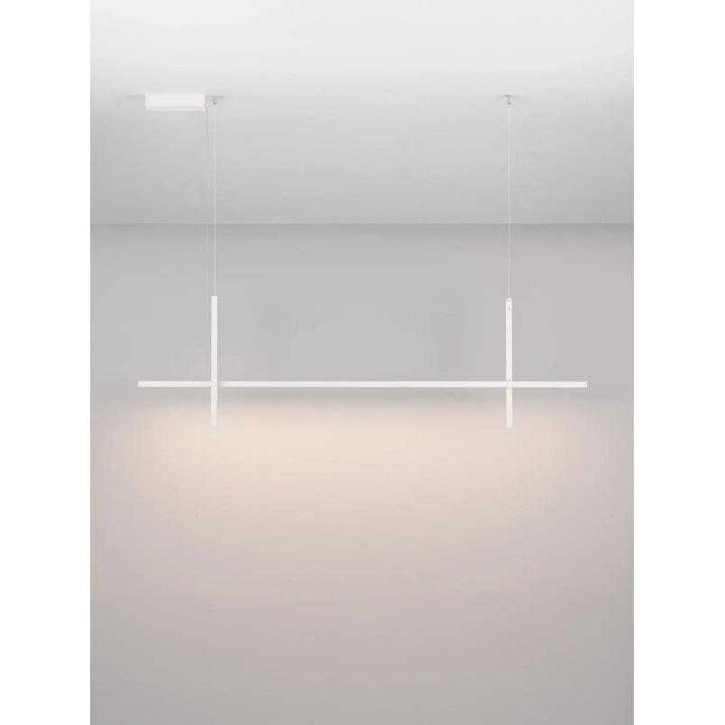 Lampa wisząca podłużna minimalistyczna Enzano 152cm LED 3000K biała