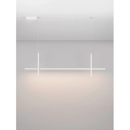 Lampa wisząca podłużna minimalistyczna Enzano 152cm LED 3000K biała