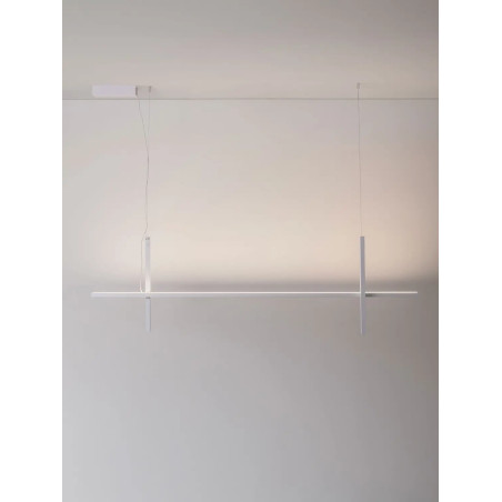 Lampa wisząca podłużna minimalistyczna Enzano 152cm LED 3000K biała