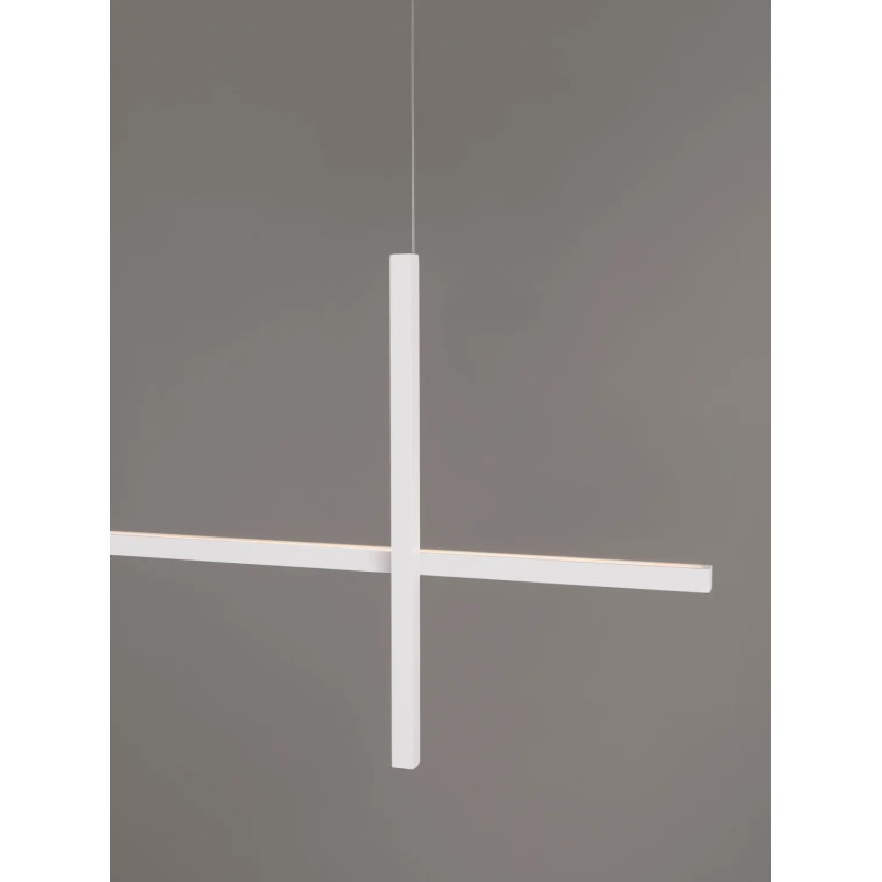 Lampa wisząca podłużna minimalistyczna Enzano 152cm LED 3000K biała