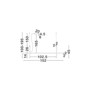 Lampa wisząca podłużna minimalistyczna Enzano 152cm LED 3000K biała