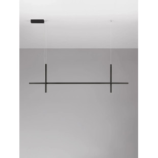 Lampa wisząca podłużna minimalistyczna Enzano 152cm LED 3000K czarna