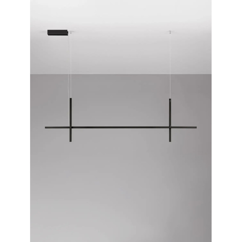 Lampa wisząca podłużna minimalistyczna Enzano 152cm LED 3000K czarna