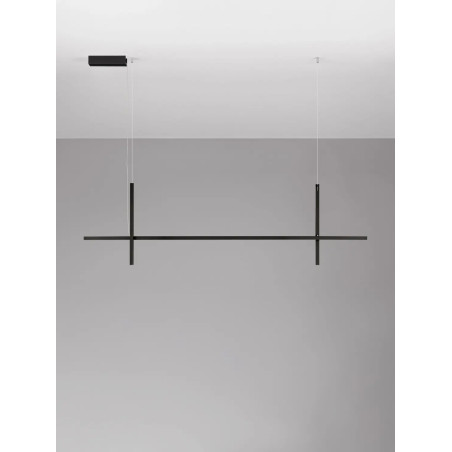 Lampa wisząca podłużna minimalistyczna Enzano 152cm LED 3000K czarna