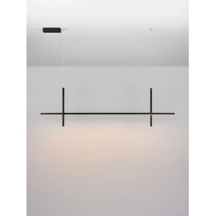 Lampa wisząca podłużna minimalistyczna Enzano 152cm LED 3000K czarna