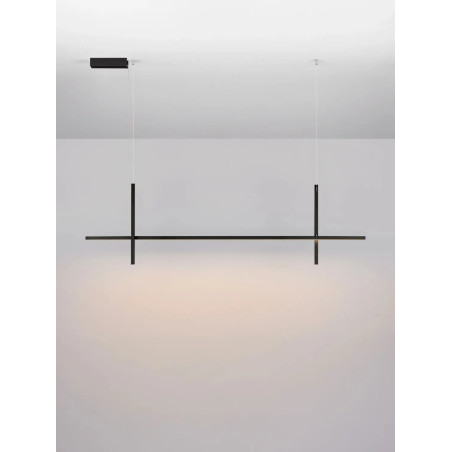 Lampa wisząca podłużna minimalistyczna Enzano 152cm LED 3000K czarna