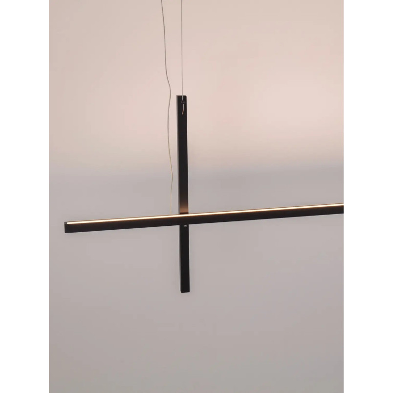 Lampa wisząca podłużna minimalistyczna Enzano 152cm LED 3000K czarna