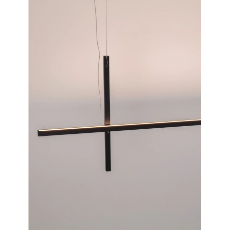 Lampa wisząca podłużna minimalistyczna Enzano 152cm LED 3000K czarna
