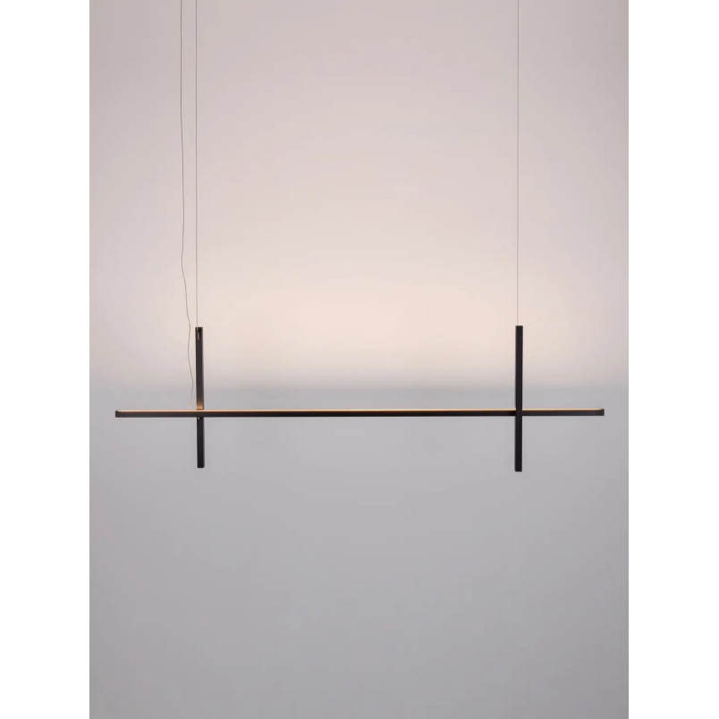 Lampa wisząca podłużna minimalistyczna Enzano 152cm LED 3000K czarna