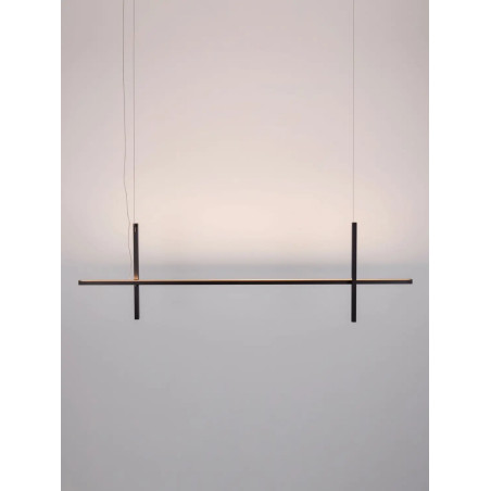 Lampa wisząca podłużna minimalistyczna Enzano 152cm LED 3000K czarna